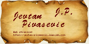 Jevtan Pivašević vizit kartica
